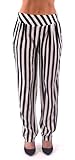 Dinamit Women's Black White Harem Pants with Back Tie