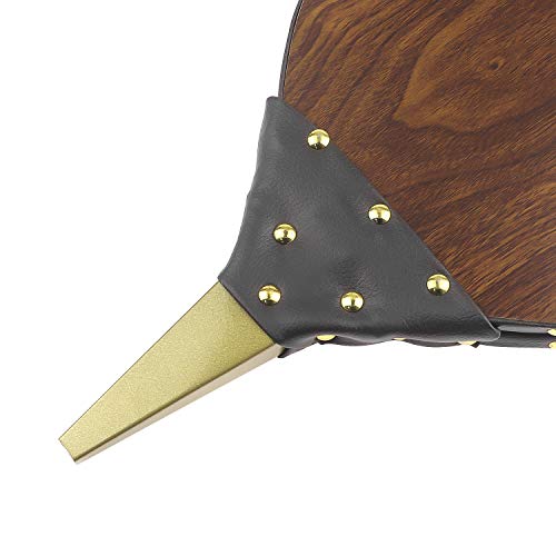 Favordrory Fireplace Bellow, 17" x 7.5" Wood Bellow Fireplace Blower Leather Bellows Fire Bellows for Fireplaces, BBQ and Camping, Bellow with Hanging Leather Strap, Brown