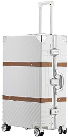 Sindermore polycarbonate VS aluminum alloy frame luggage (29 inch, White)