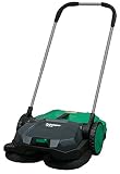 BISSELL BigGreen BG355 Deluxe Triple Brush Push Power Sweeper, 21", 9 gal Debris Container, 43" Height, 21" Width, Polypropylene, Green