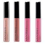 NYX Mega Shine Lip Gloss 4-Piece Set, Assorted Colors (Shown in Photo)