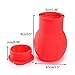 BESTONZON 3pcs Silicone Chocolate Melting Pot Nonstick Candy Melting Pot Microwave Butter Melter Heat Milk Sauce Baking Melting Pot Kit for Chocolate, Butter, Cheese, Caramel (Red)