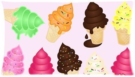 Custom Colorful and Sweet Icecream Rectangle Soft Pillow Case Standard Size 20x36