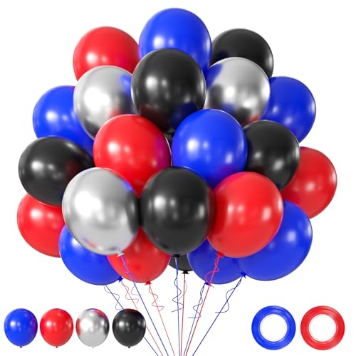 Black Red and Blue Balloons