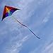 emma kites Reverie 60in Delta Kite Rainbow for Beginner Kids Adults Easy to Fly - RTF Kit Including Kite Tail & 320ft Kite String - for Spring Breeze, Outdoor Games Activities