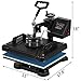 Mophorn Heat Press 12x15 Inch 5IN1 Heat Press Machine Transfer Combo Swing-Away Heat Press Machine for T Shirt Mug Plate Hat Press