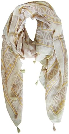 Deria Lightweight Soft Fringes Scarf for Women-Spring Summer Scarves Shawl Wrap