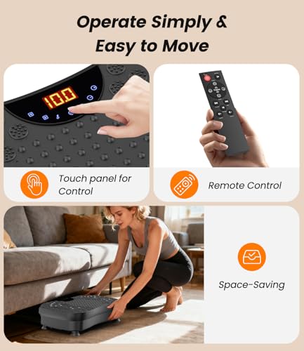 Vibrating Slimming Platform 200 W, 120 Levels, Remote Control, Load Capacity 120 kg – Vibrating Platform for Leg Circulation, Muscle Firming and Recovery – Ideal for Home