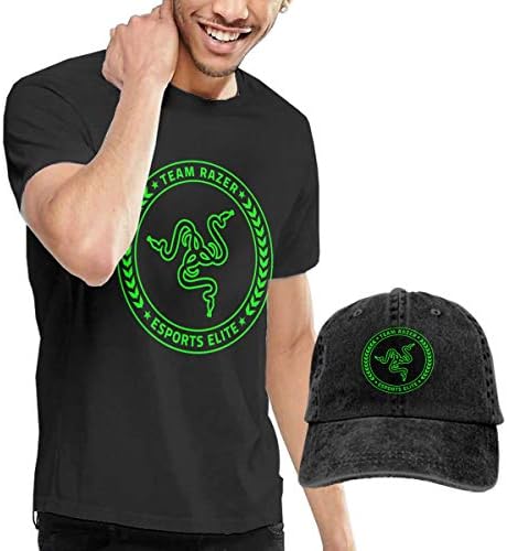 Razer Men's Cotton T-Shirt with Round Collar with Adjustable Baseball Cap