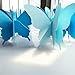 YCT 3D butterfly decorative garland -110 inch long, a set of 2. (Blue)