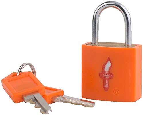 Safe Skies TSA Neon TSA-Approved Padlock, Orange