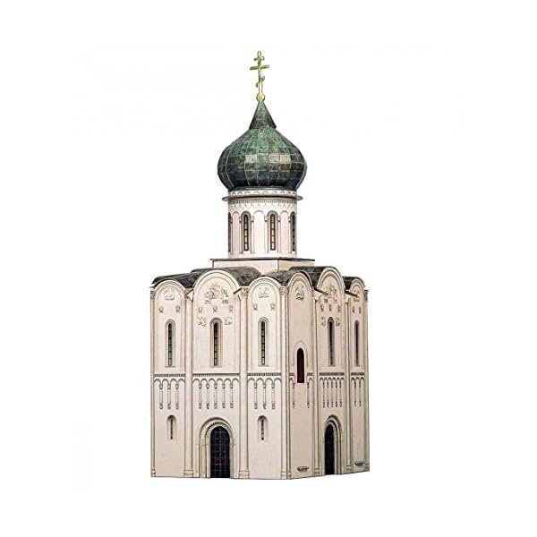 UMBUM Innovatives 3-D-Puzzle Die Kirche der Fürbitte auf der Nerl Temples of The World H0 (1/87) 3D-Kartonmodellbausatz…