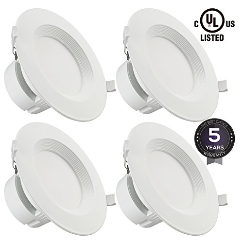 4 PACK 6” LED Recessed Downlight with Junction Box, 9W (80W Equivalent) Dimmable LED Ceiling Light Fixture, IC-Rated & Air Tight, Wet Location, 2700K Soft White, UL-listed, 5 Years Warranty