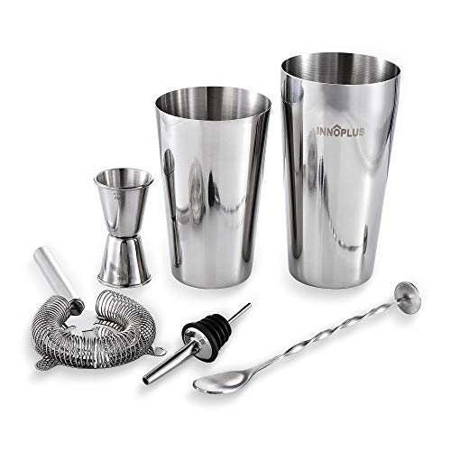 Cocktail Shaker, Cocktail Set Geschenk, Premium Boston Shaker 800ML 600ML Geschenkset, Cocktailshaker Bar Zubehör Set, Cocktail Shaker Edelstahl, Shaker für Cocktails Mixer löffel 6 Teiliges Barkeeper – Bild 6