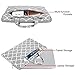 MOSISO Laptop Shoulder Bag Compatible with MacBook Pro 16 inch A2141/Pro Retina A1398, 15-15.6 inch Notebook, Canvas Carrying Briefcase Sleeve Case Quatrefoil MO-QAF001