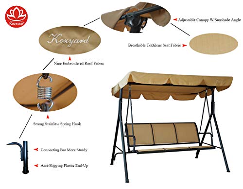 kozyard belle 3 person swing