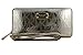 Michael Kors Jet Set Travel Continental Pale Gold Mirror Zip Around Wallet Wristlet
