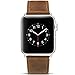Apple Watch Band 42mm, Camyse Genuine Leather iwatch Strap Replacement Band with Stainless Metal Buckle for Apple Watch Series 3 Series 2 Series 1 Sport and Edition - Dark Brown