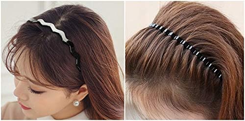 Hixixi 8pcs Elastic Plastic Toothed Hairband Sharks Tooth Hair