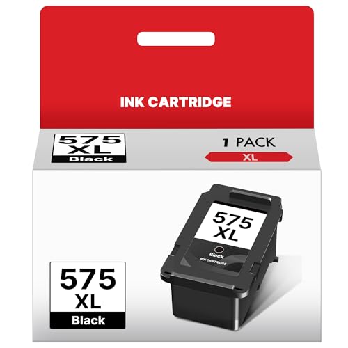 PG-575 XL 575XL Black Replacement Cartridges for Canon 575 XL Black for Canon PIXMA TS3750i TS3550i TR4755i TR4750i TS3551i TS3751i TS3752i TR4751i TS3752i TR4756i (1 Black)