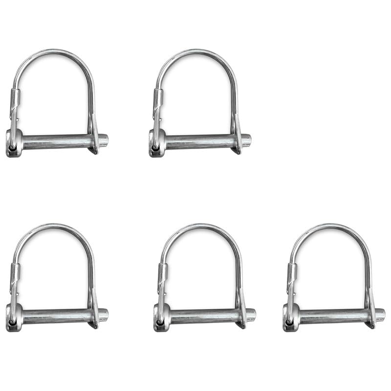 5Pcs Wire Lock Pin,Heavy Duty Safety Coupler Shaft Locking Pin,Hitch Pin,5MM*40MM Wire Lock Trailers Pin for Farm