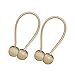 Shinywear 2 Pieces Classic Strong Magnetic Curtain Tiebacks Clips Home Office Decorative Drapes Holdbacks Holders European Style Solid Color Eco-friendly Durable Fiber Material (Golden coffee)