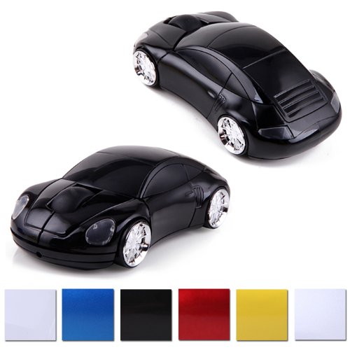 HDE 2.4GHz Sports Car Shape Wireless Ergonomic Optical Mouse with Adjustable DPI (Spider Black) HDE 2.4GHz Sports Car Shape Wireless Ergonomic Optical Mouse with Adjustable DPI (Spider Black)