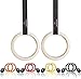 Wacces Exercise Fitness Gymnastic Rings with Heavy Duty Adjustable Strap