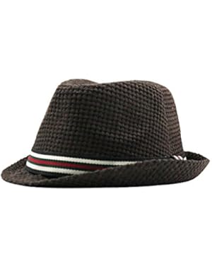 Infant/Toddler Boys Brown Fedora w/Striped Band
