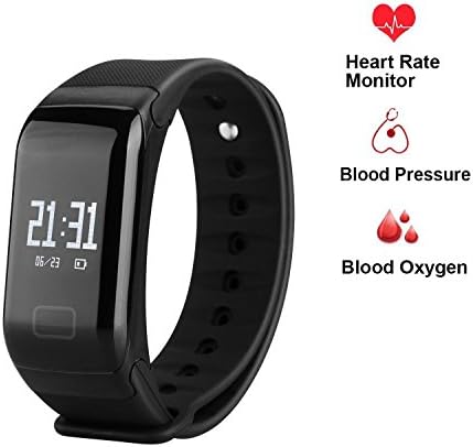 Fitness Tracker,Coolbit Health Activity Tracker Smart Band W/ Heart Rate Blood Pressure Sleep Monitor Wristband Pedometer Calorie Sports Bracelet Message Push Waterproof Smart Watch for Android &amp; IOS