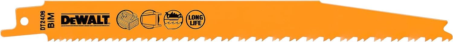 DeWalt DT2406-QZ Reciprocating Blades, 203 mm, Set of 5 Pieces