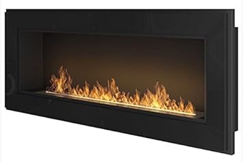 1200 X 490 Mm Bio Ethanol Fireplace Matt Black Amazon Co Uk Diy