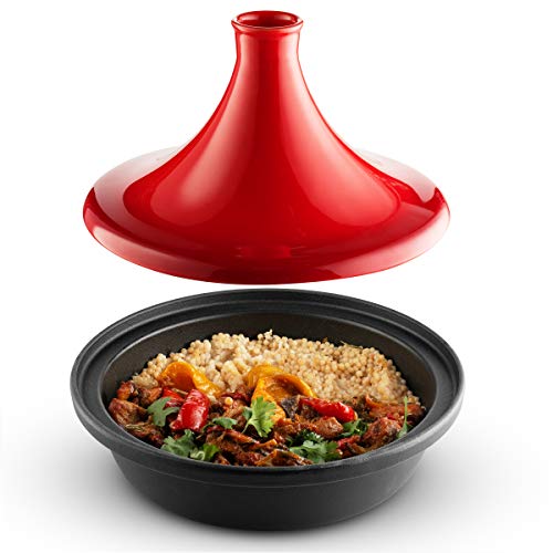 Moroccan-Tagine-by-Kook-Ceramic-Lid-Cast-Iron-Base-Red-Stove-Safe-25qt