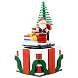 Christmas Building Kits with Santa Minifigure Rotating Gift Box Toy for Kids&Adults /Christmas Tree candy canes/ Gift Bag Moc Models Building Blocks Bricks Set for Compatible with Lego Building Set