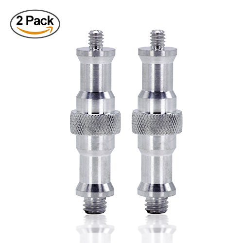 Julius Studio [2 pcs] Standard 1/4, 3/8 inch Male Convert Screw Threaded Screw Adapter Spigot Stud for Flash Bracket Light Stand, Hot Shoe Adapter, JSAG354 - Thumbnail 5