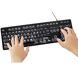 MCSaite Wired Backlit USB Keyboard - 104 Keys