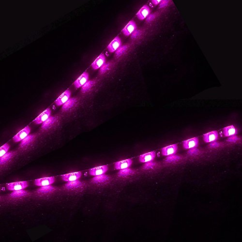 Etopars 5 X Purple 12V 15 Led 30cm Car Auto Vehicle Grille Flexible Waterproof Underbody Light Strip
