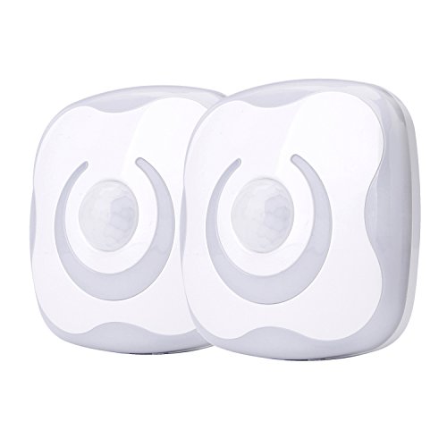 (2 Pack)Motion Sensor Light, Sunlighte Rechargeable LED Night Light, Stick on Cabinet Step Wall Light for Hallway, Bathroom, Bedroom, Kitchen, White