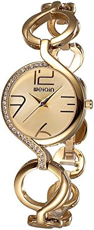 QueenL Women's Watch Luxury Gold Bracelet Watch for Valentine's Day Gift
