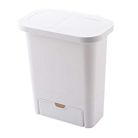 Roebii Cupboard Bin Hanging Push Top Trash Can With Concealed