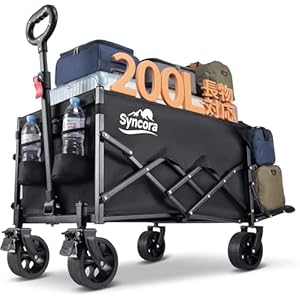 キャリーワゴン 【ワンタッチ収納&後部展開可】 アウトドアワゴン 大容量 200L 耐荷重180kg