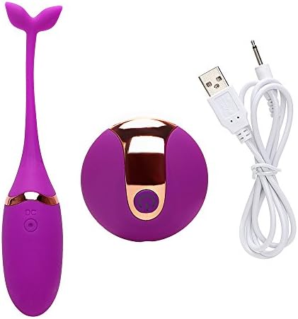 JiaoPo USB Charging Wireless Small Tadpole Remote Control Toy Couple Fun Touch Fishtail (Purple)-000