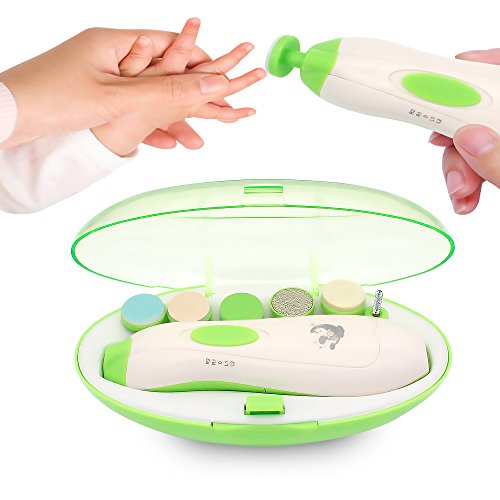 YEECHUN Safe Quiet and Lightweight Baby Nail Clippers with LED for Newborn or Toddler Toes and Fingernails (Battery Included)