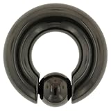 Black PVD Stainless Steel Captive Bead Ring with Spring Action Bead: 0g 5/8