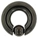 Black PVD Stainless Steel Captive Bead Ring with Spring Action Bead: 0g 5/8