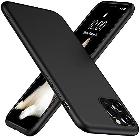 TesRank iPhone 11 Pro Case, Soft TPU Cover Matte [Anti-scratch] [Anti-fingerprint] for iPhone 11 Pro-Black