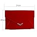 Velvet Envelope Clutch Large Evening Bag Women Bag Metal-Trim Shoulder Bag,Wedding Clutch Bag Purse (Red)