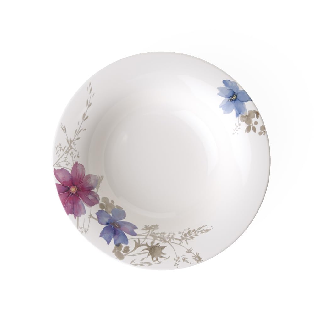 Villeroy & Boch Mariefleur Gris Basic Soup Plate, 23 cm, Premium Porcelain, White/Multicoloured — image 1