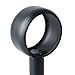 Alise Curtain Rod Holder Bracket 1''Dia,Closet Rod Holders Wall Mounted,Ceiling Mount Curtain Flange Brackets,Curved Shower Curtain Rods for Bathroom,Stainless Steel Black Finish,Pack of 2
