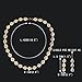 EVER FAITH CZ November Birthstone Elegant Tear Drop Necklace Earrings Bracelet Set Yellow Citrine-Color